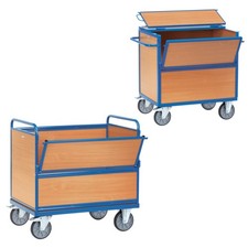 FETRA Holzkastenwagen / Transportwagen / Kastenwagen / Seite klappbar