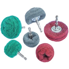 Hiqalty 6PCS Non Woven Abrasive Buffing Polishing Wheel Drill Attachment Set,...