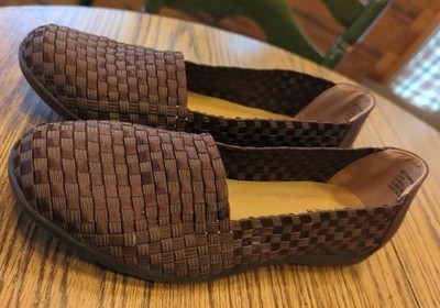 Comfortview Bethany Shoes Women 10 Wide Loafer Slip on Flat Woven Stretch Spring