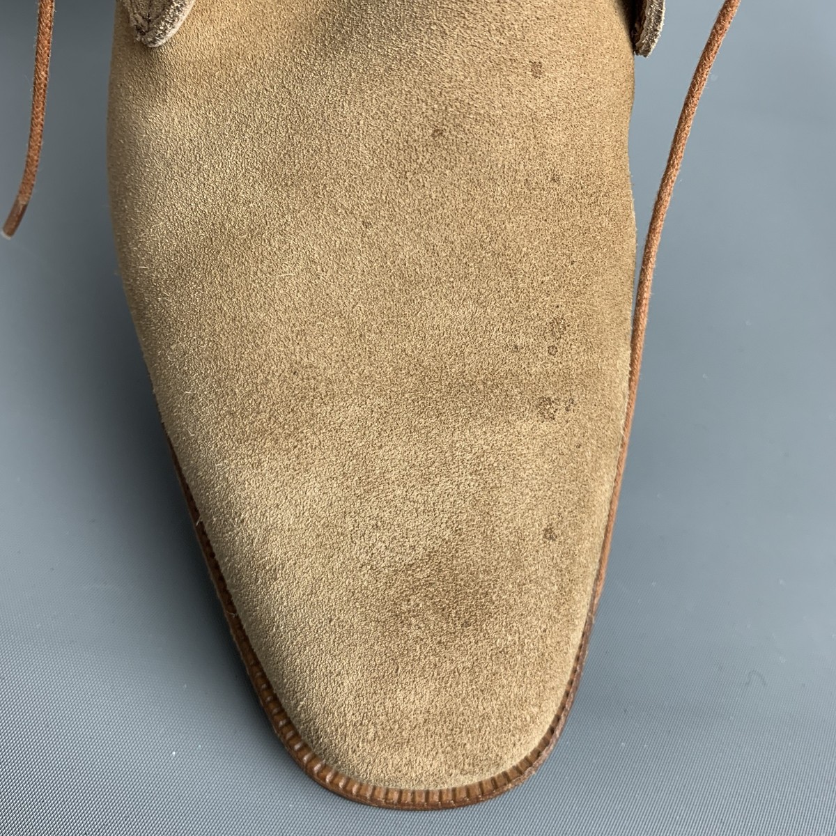 BATTISTONI Size 7 Camel Suede Lace Up Boots BATTISTONI Size 7 Camel Suede Lace Up Boots | eBay main image 2