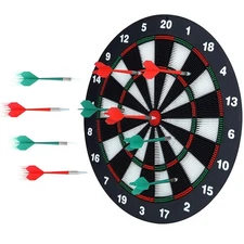 Safe 16.4" Dartboard Set w/ 8 Soft Tip Darts – Kids & Adults Indoor Game