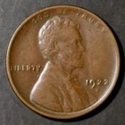 US  1922 D  Lincoln Wheat Cent Penny   Semi Key Date