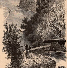 Highlands and Palisades of the Hudson River New York Scenic View 1872 Engraving