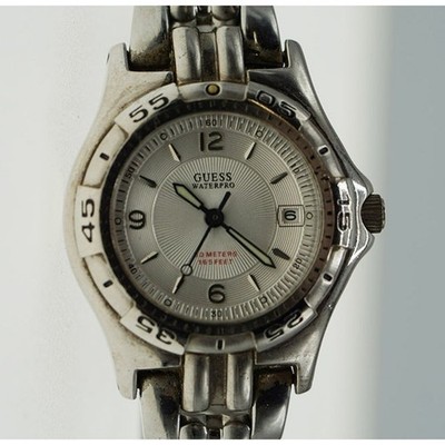 GUESS Waterpro Women’s Silver Tone Crystal Bezel Bracelet Watch Needs Battery Guess Waterpro G12543L Women main image 3