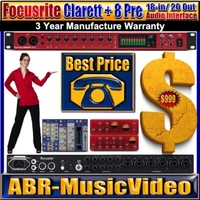 Focusrite Clarett+ 8Pre USB-C Audio Interface/ 3 Year Manufacture Warranty
