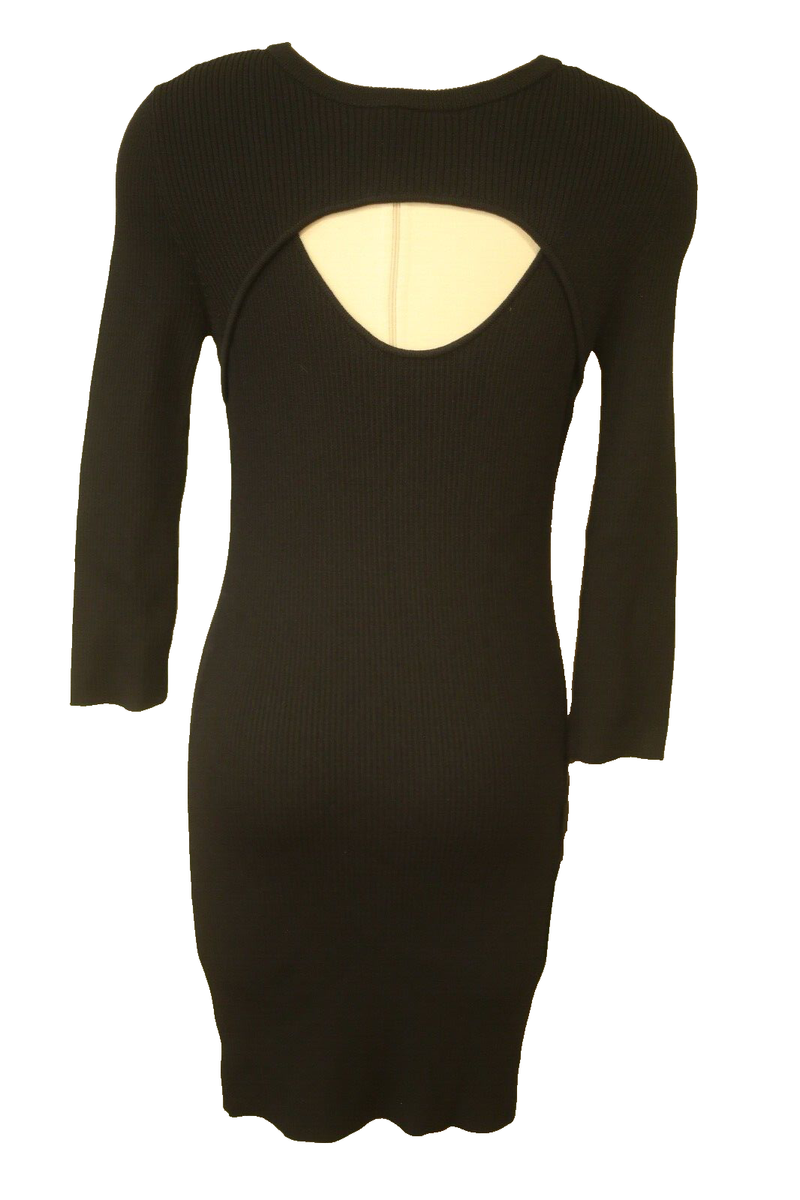 calvin klein ribbed sweater dress Calvin Klein Womens Sweater Dress Ribbed Cowl Neck Brown Space Dyed sz MED