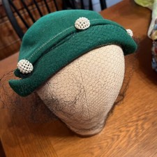 Ladies Hat 100 Wool Glenover Henry Pollack New York Vintage With Netting