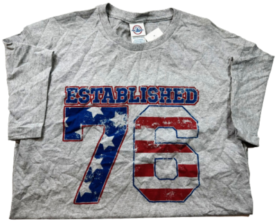 Delta Pro Weight Men's USA Established 76 Crew Short Sleeve