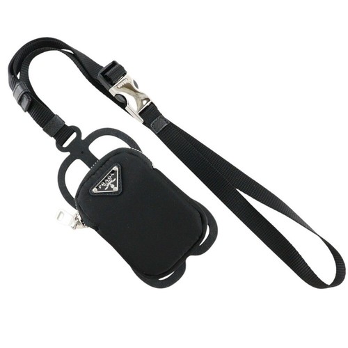 PRADA Smartphone holder with pouch Smartphone case 1ZT016 2DMJ NERO black ...
