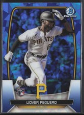 2023 Bowman Chrome Sapphire Liover Peguero 72 RC | Pittsburgh Pirates