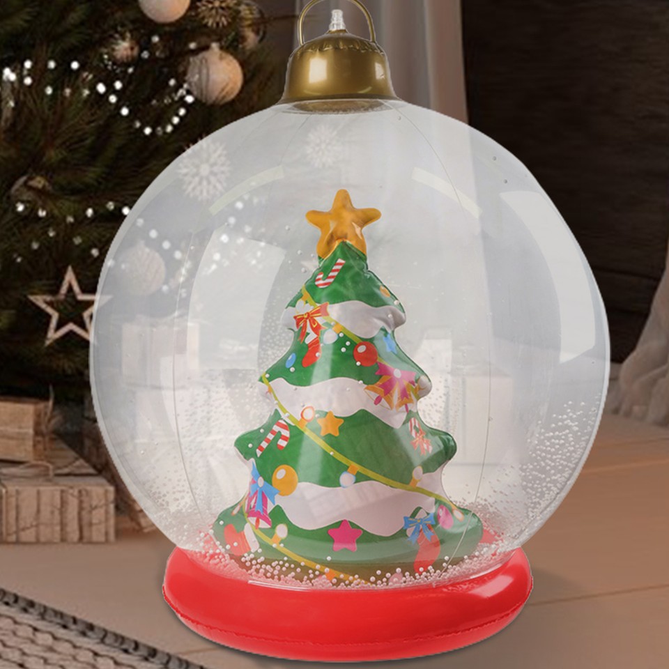 PVC Inflatable Winter Christmas Large Ornament Ball for Outdoor Garden