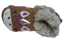 Women's New Beige Unicorn design Super Soft Slipper Socks Shoe Small