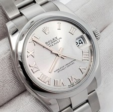 Rolex Datejust Midsize 31mm Silver Roman Steel Oyster Watch 178240 with Box 3