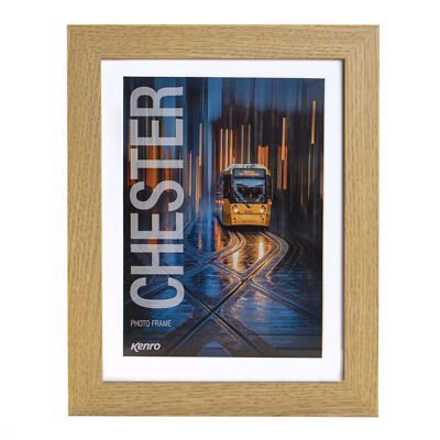 Kenro Chester natürlicher Bilderrahmen mit weißem Passepartout Größen 6x4'' - 9x6''