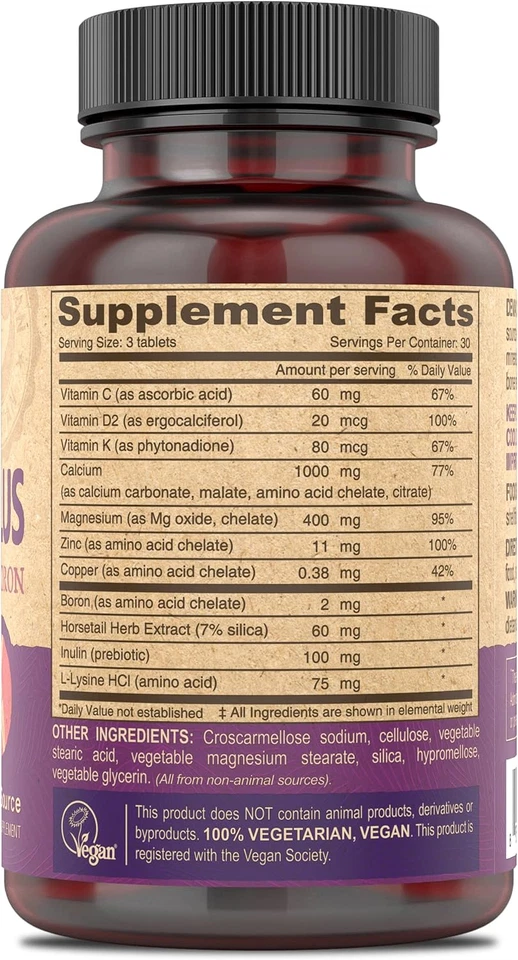 DEVA Vegano Calcio Magnesio Suplemento Plus, Zinc Vitamina C, 90 Comprimidos, Paquete de 2 Foto 3 de 4