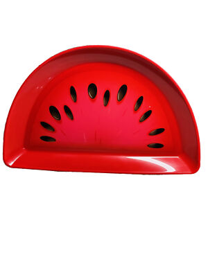 Watermelon  Plastic Serving Dish Summer Picnic 10x7 Inches-Brand New-SHIP  24HRS