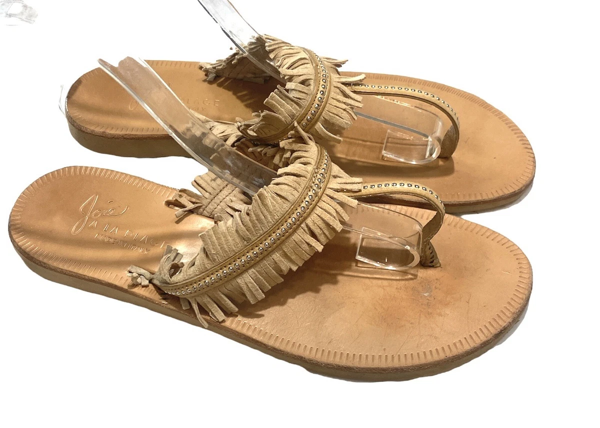 Tan fringe hotsell sandals