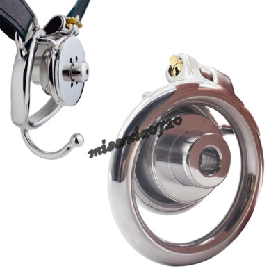 Upgrade Sissy Inverted Metal Chastity Cage Plugs Flat Negative all with Tube