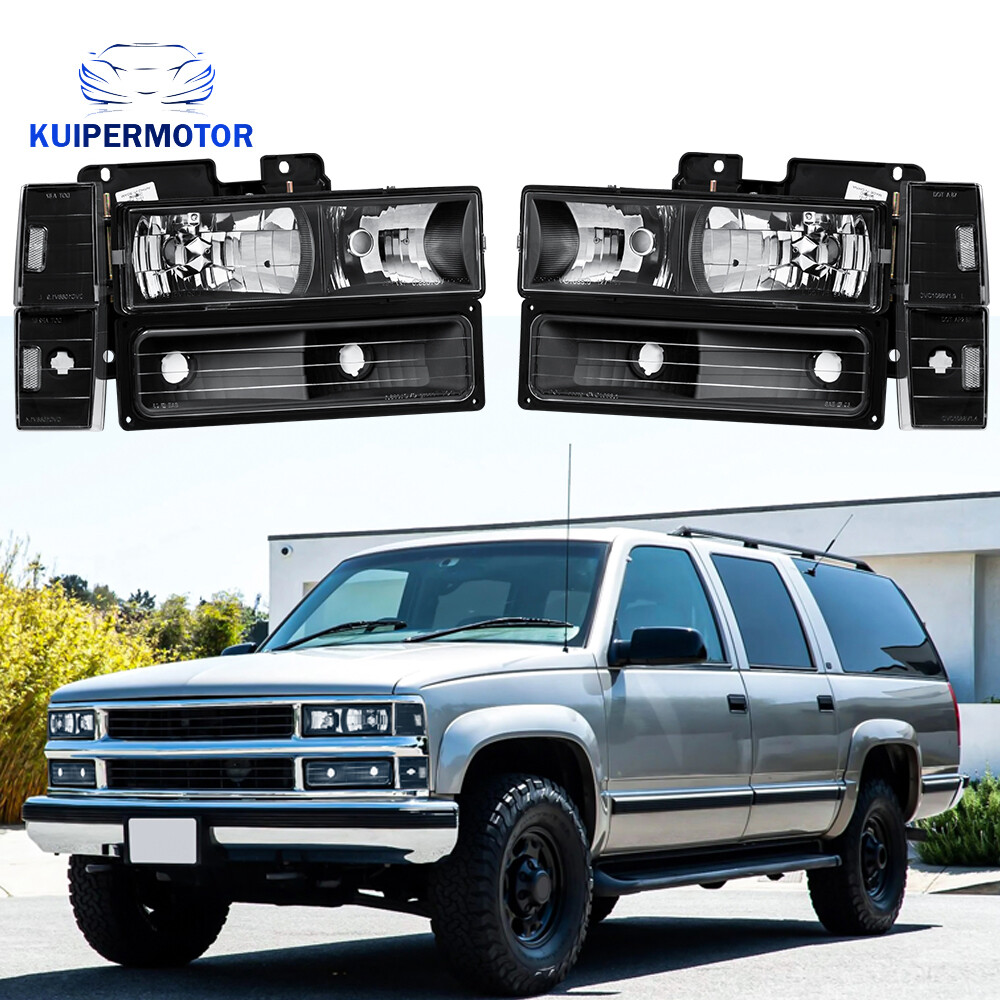 2X Headlights W/ Bumper & Corner Lights For 1988-1993 Chevy C/K 1500 2500 3500 - Foto 3