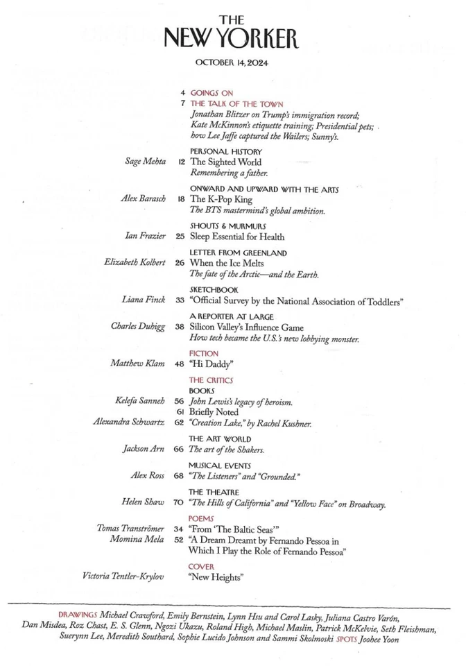 New Yorker Magazine Remembering a Father BTS Mastermind Artic Silicon Valley - Image 2 of 4