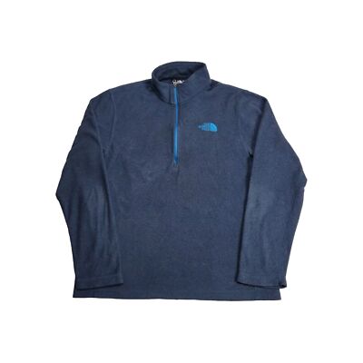 North Face Jacket Men Small Pullover Sweater Quarter Zip Jacket Fleece Adult
