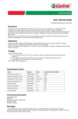 Castrol OLIO MOTORE CASTROL GTX 10W40 1L A3/B4 3X CLEAN - Foto 5