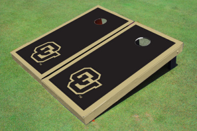 University of Colorado ''CU'' Gold Matching Border Cornhole Boards
