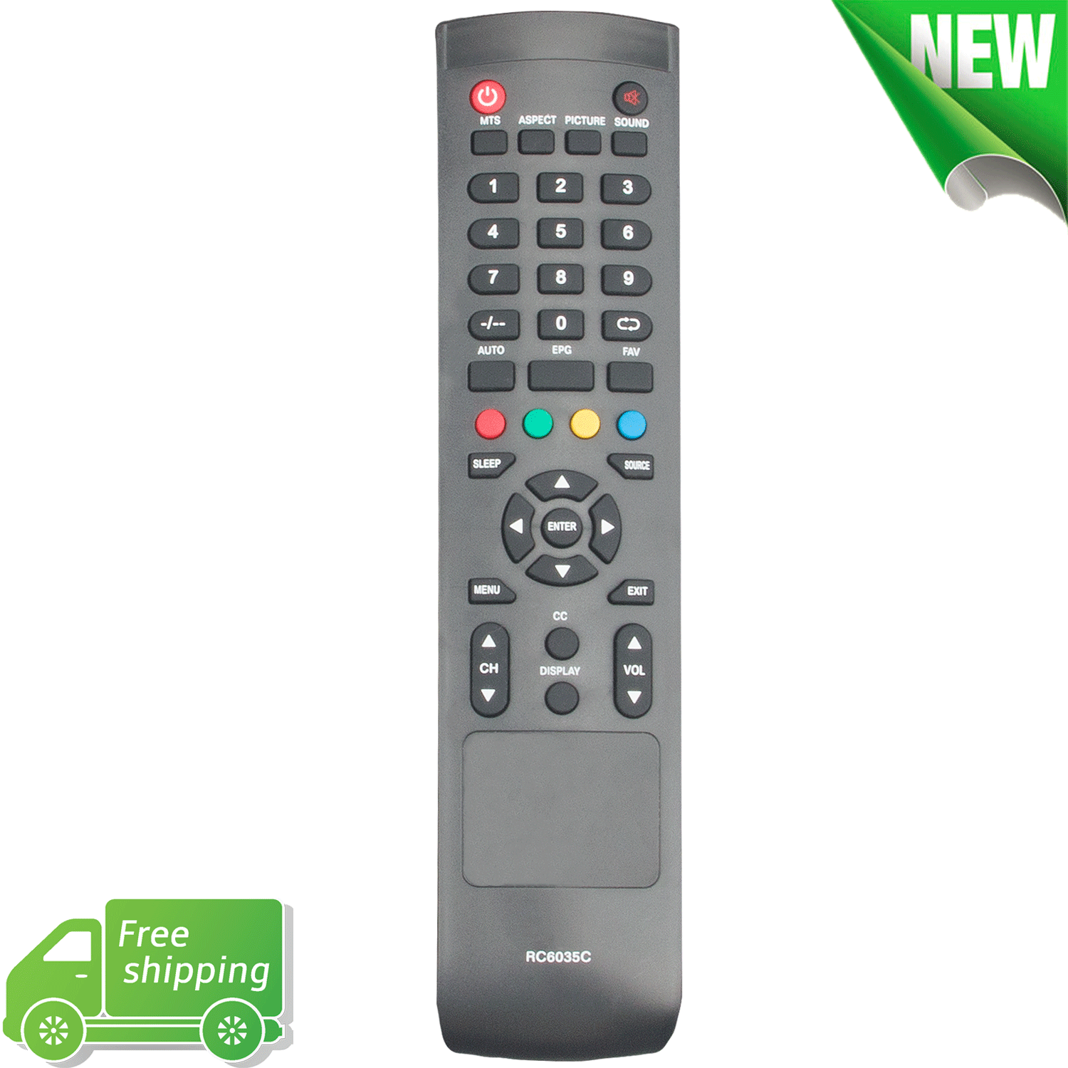 RC6035C Replace Remote Control for Cielo LED TV TE24T7H TE247AH-PR ...
