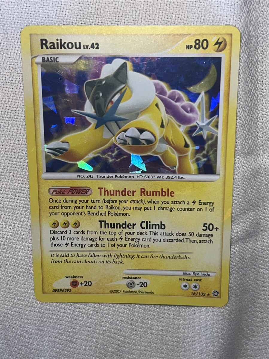 ポケモンカード ライコウ Raikou 16/132 英語版 POKEMON RAIKOU HOLO BLEED ERROR 16/132 D&P SECRET WONDERS NINTENDO
