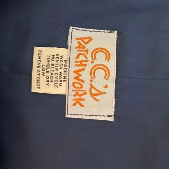 C.cs patchwork wrap pocketed long heavy fabric ma… - image 2