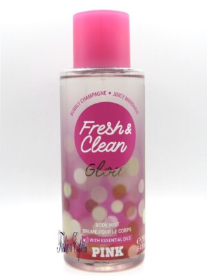 VICTORIA'S SECRET PINK FRESH & CLEAN GLOW BODY MIST SPRAY 8.4 FL OZ