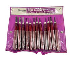 Comanche 12-Piece Wood Carving Kit Quality Steel Blades Made in USA Used