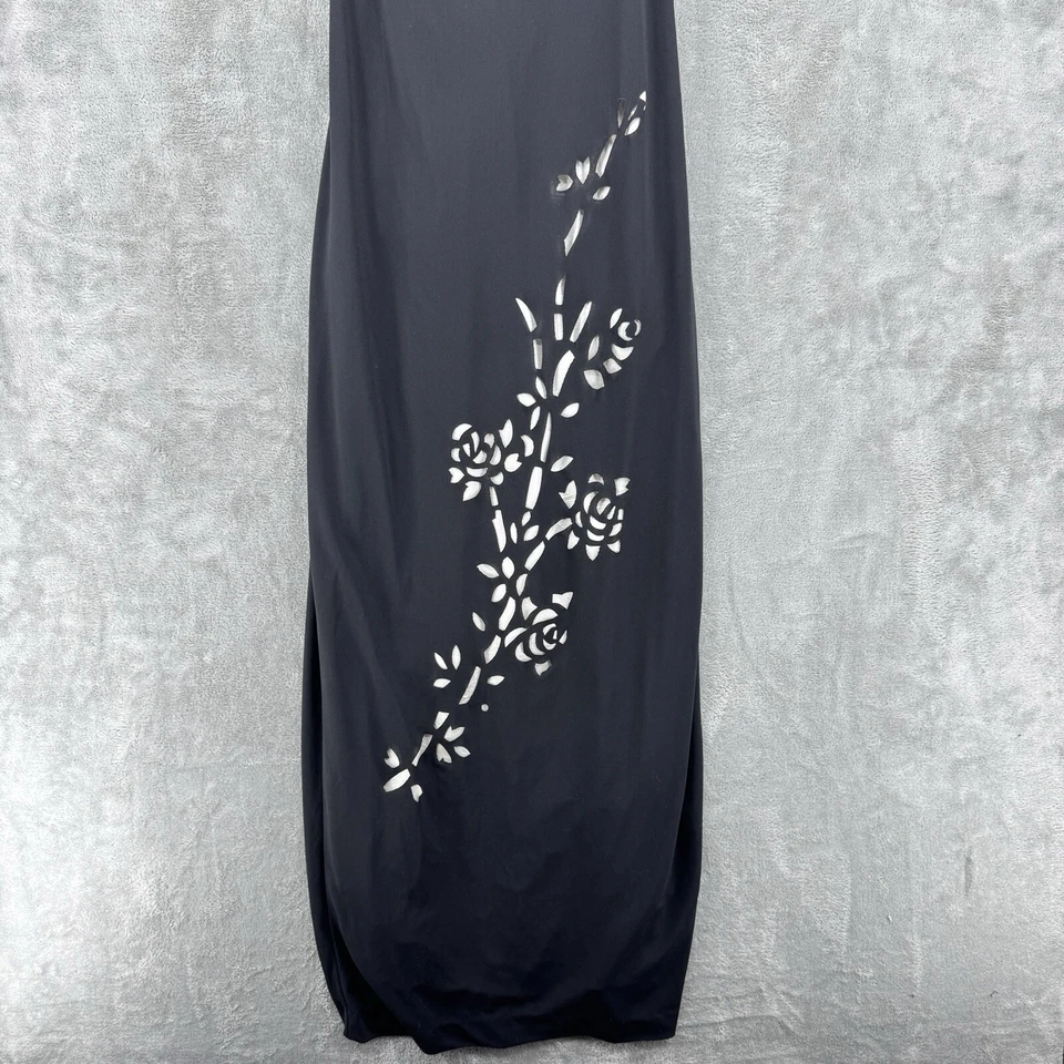 Винтажный De Laru платье женщин 11 12 платье вечернее событие вырез с ремешками черный - Изображение 4 из 4