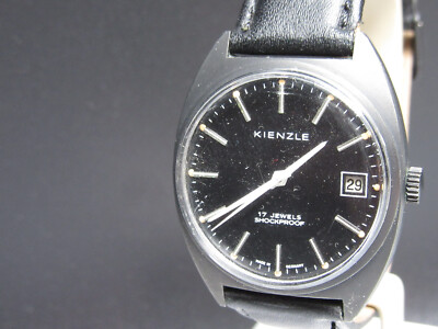 N494   Vintage '' Kienzle '' PVD Beschichtet Handaufzug Armbanduhr   