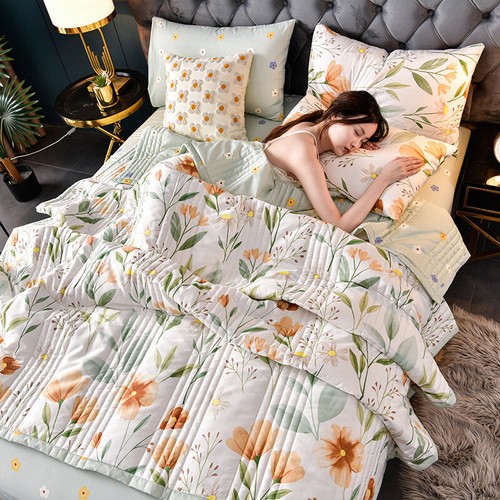 Fashion Print Thin Quilt High Quality Soft Skin-friendly Washable Comforter - Picture 13 of 29