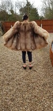 Vintage Real Red Fox Fur Coat Size Medium