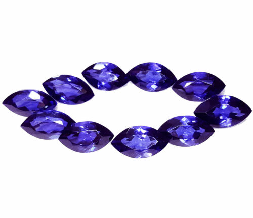 Lotto 10 pz tanzanite blu naturale 8-10 carati pietra preziosa sciolta certificata tanzanite W20 - Foto 9 di 13