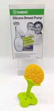 Manual Breast Pump 4oz/100ml New Style Bonus Orange Silicone Teether 