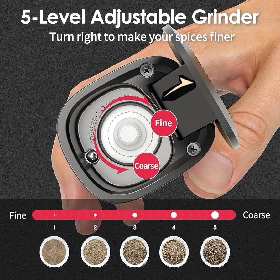 MOLINILLO ELÉCTRICO DE SAL Y PIMIENTA Juego Automático con Base de Carga SIYOTEAM Foto 3 de 4