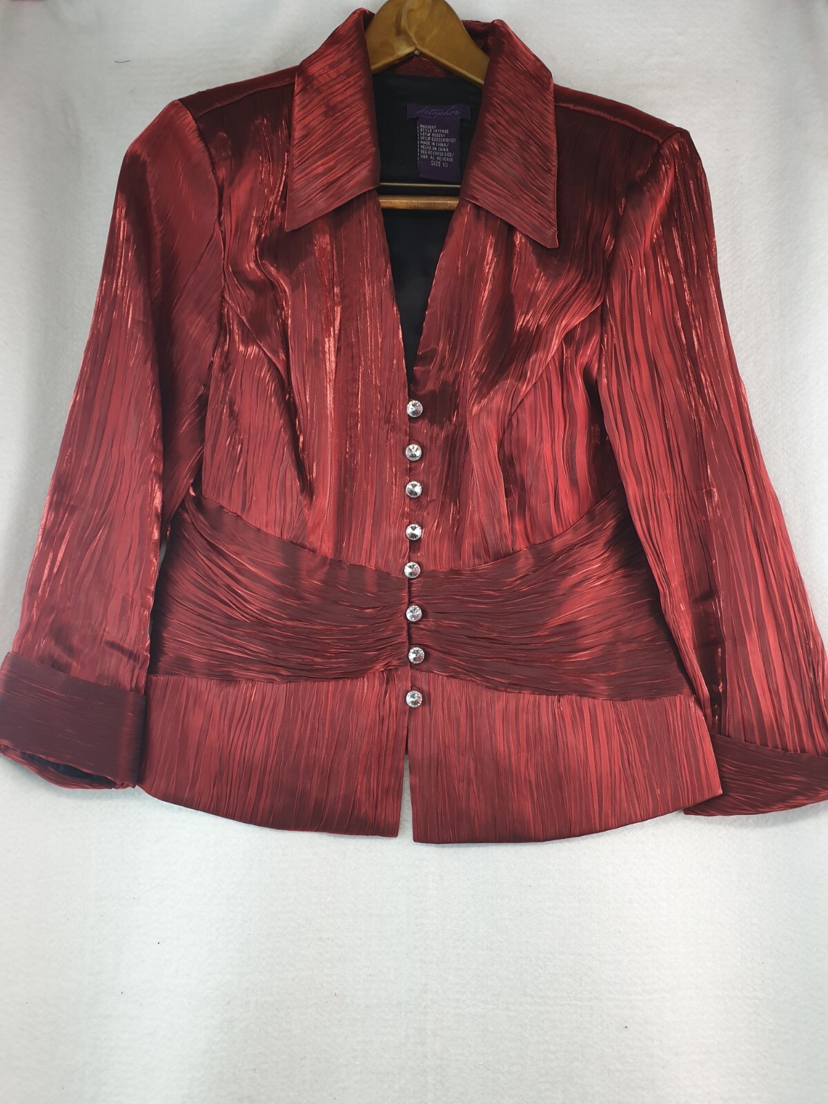 Metaphor Button Down Evening Jacket Size 10 Garne… - image 1