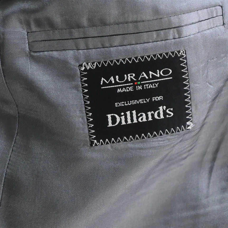 Murano Hecho en Italia 46R 36x30 Gris Ojo de Pájaro 100% Lana Hombres Chaqueta Pantalones Traje Foto 4 de 4