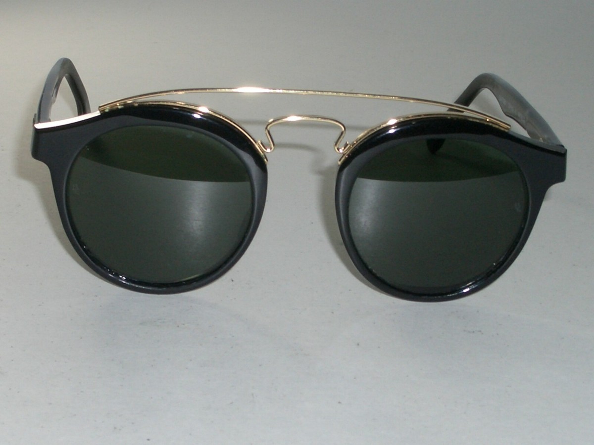 VINTAGE B&L RAY BAN W0932 SHINY BLACK G15 SMALL GATSBY STYLE 4