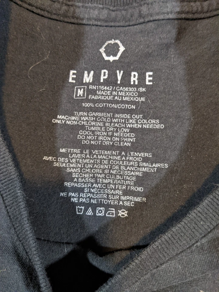 Camiseta Empyre Para Hombre As Above So Below Negra Floral Med Front Back Gráfico - Y2K Foto 3 de 4