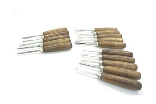 15pc Woodcarving Gunsmith Tools Gouge Parting Mini RAMELSON USA 106 ...