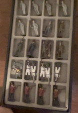 Set of Antique Lead Soldiers, 5 Businessmen,  1 Farmer. Set of 24.