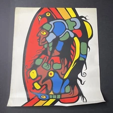 Norval Morrisseau "The Woman And The Fly" Serigraph Print 1975 Hand Signed 85/98
