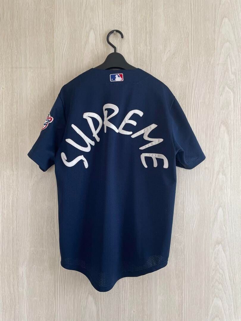 Supreme New York Yankees Majestic Baseball Jersey Black S(US Supreme New York Yankees Majestic Baseball Jersey Black S(US