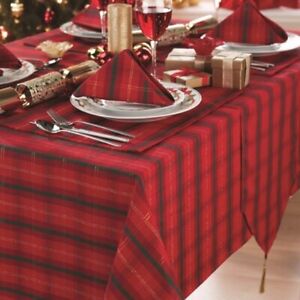 Good Looking ebay christmas tablecloths Tartan Christmas Tablecloth Ebay