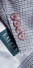 42S Ralph Lauren Pink Purple Plaid SILK WOOL tweed Blazer SportCoat Jacket