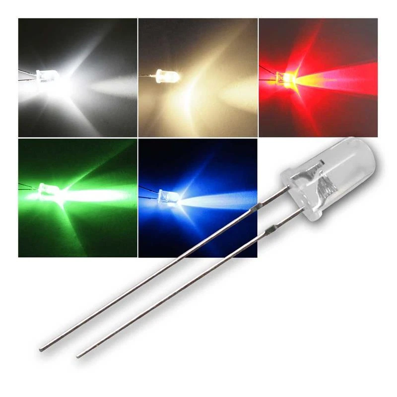 12 V LEDs 5mm wasser-klar, Leuchtdioden anschlussfertig an 12 Volt, LED 12V 5 mm - Bild 2 von 4